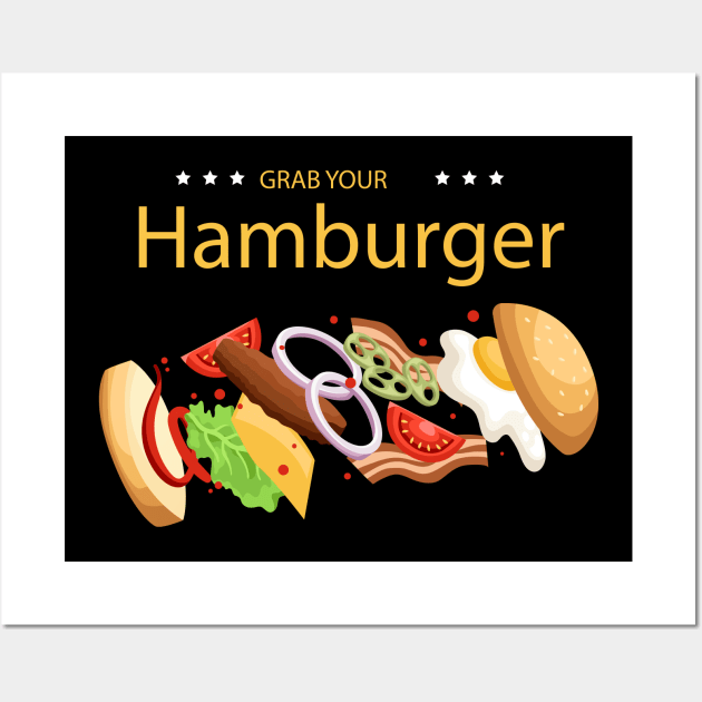 Grab Your Hamburger Wall Art by Mako Design 